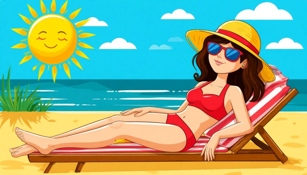 Is Sunbathing at the Beach Beneficial During Swim Season?
