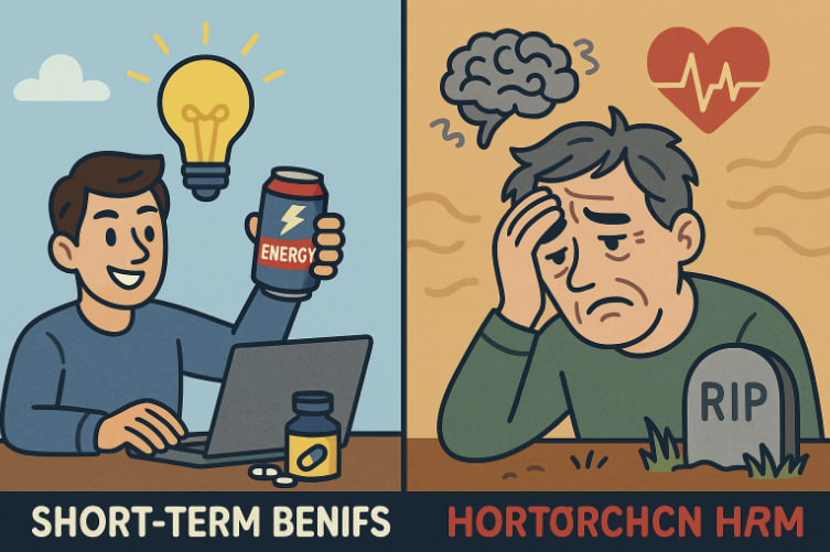 Energy Drinks and Nootropics: Short-Term Benefits and Long-Term Risks