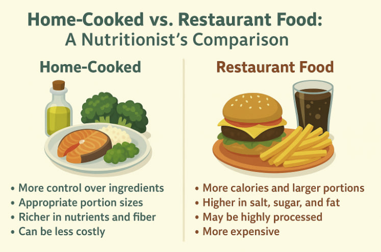 Home-Cooked vs. Restaurant Food: A Nutritionist’s Comparison