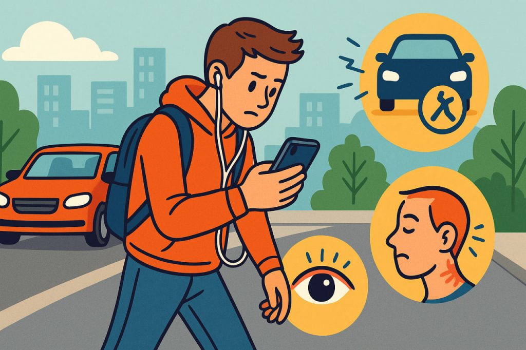 The Harm of Using Mobile Phones or Gadgets While Walking