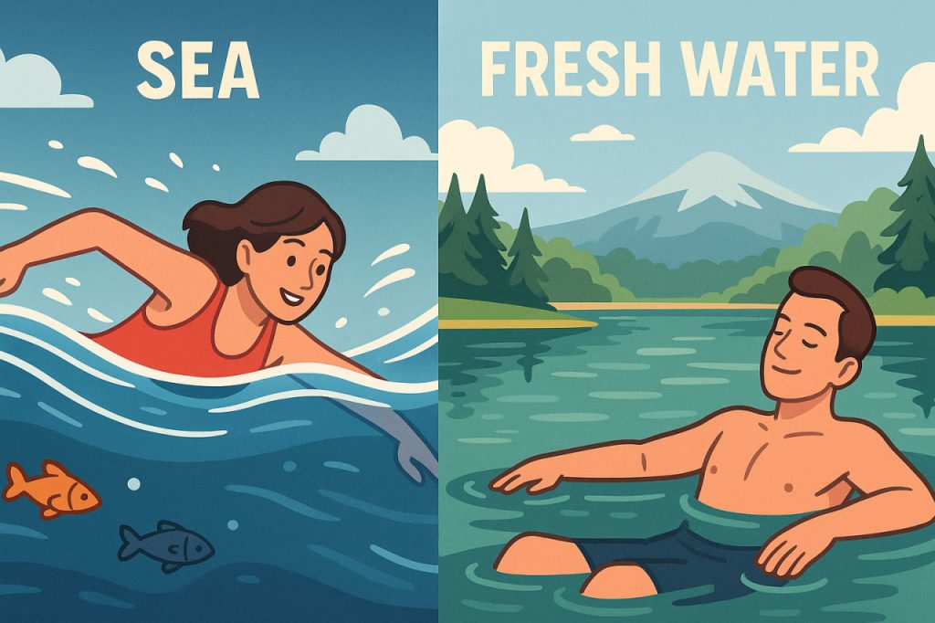 How Bathing in Fresh Water Differs from Swimming in the Sea
