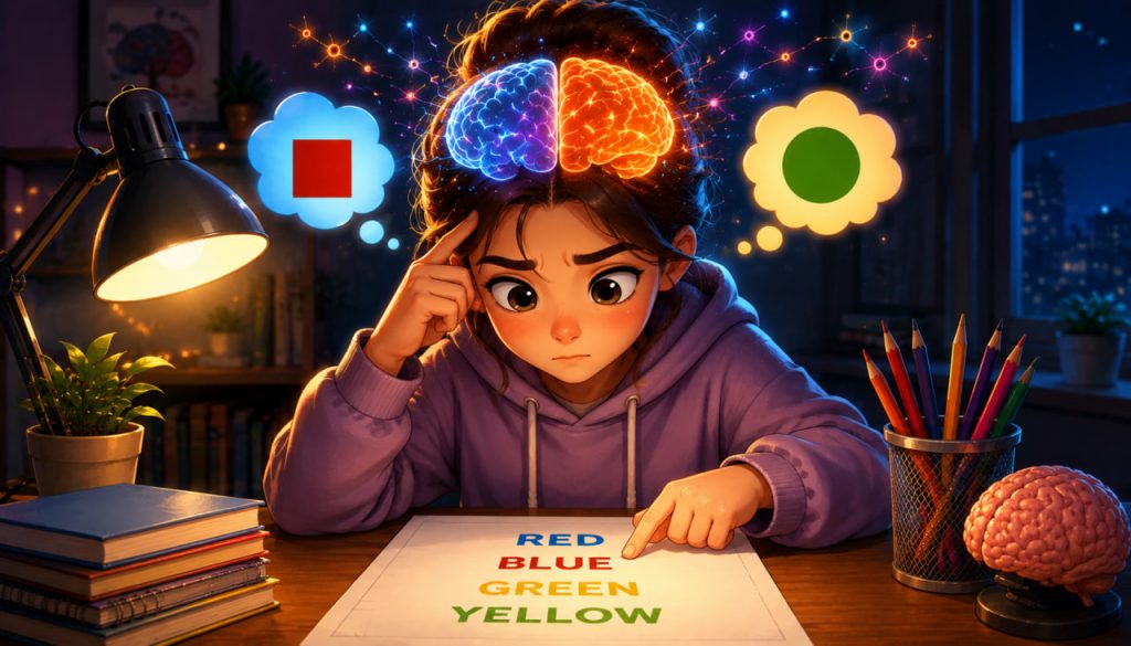 The Stroop Effect: Why the Brain Slows Down When Seeing the Color of a Word