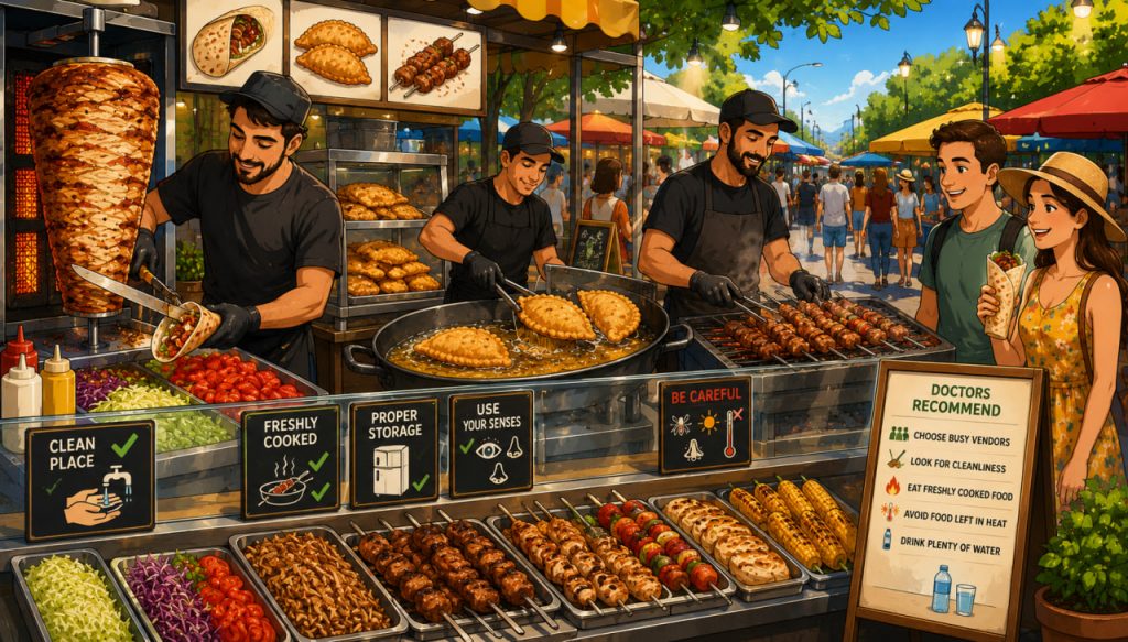 Shawarma, Chebureki, Kebab, and Other Summer Street Foods: What Doctors Recommend