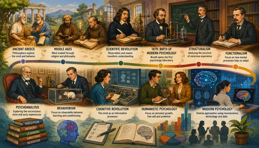 The History of Psychology: From Ancient Philosophy to Modern Science