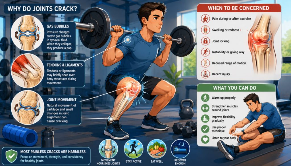 Why Do Your Joints Crack During Exercise? Causes, Myths, and When to Be Concerned