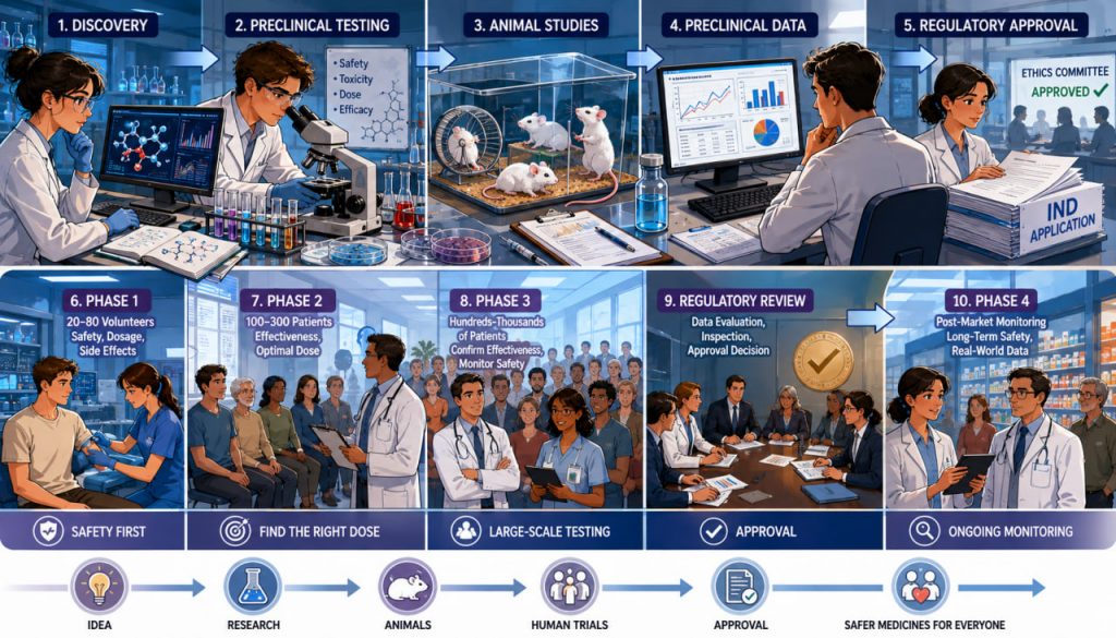 Clinical Drug Trials: From Laboratory Mice to Human Patients