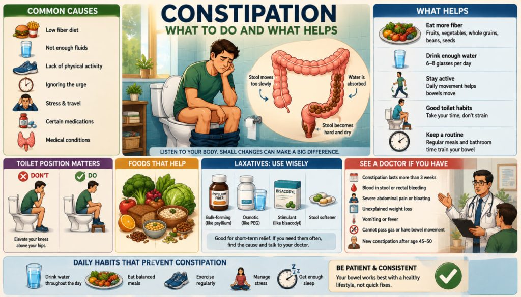 Constipation: What to Do, What Helps, and When to See a Doctor