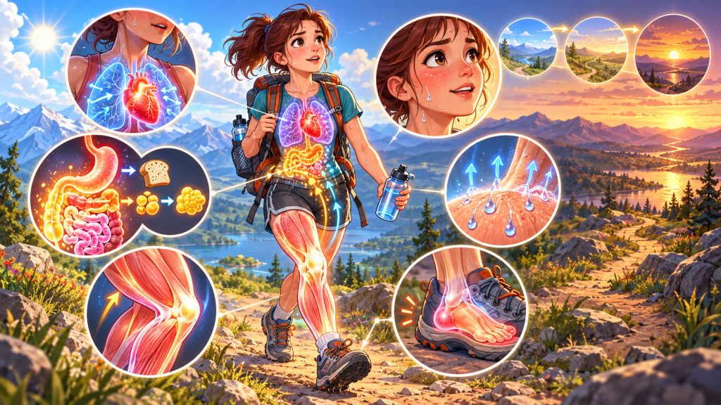 What Happens to the Human Body During Prolonged Continuous Walking?